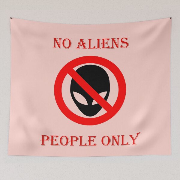 Item preview, No aliens, humans only designed and sold by helenkaiy.