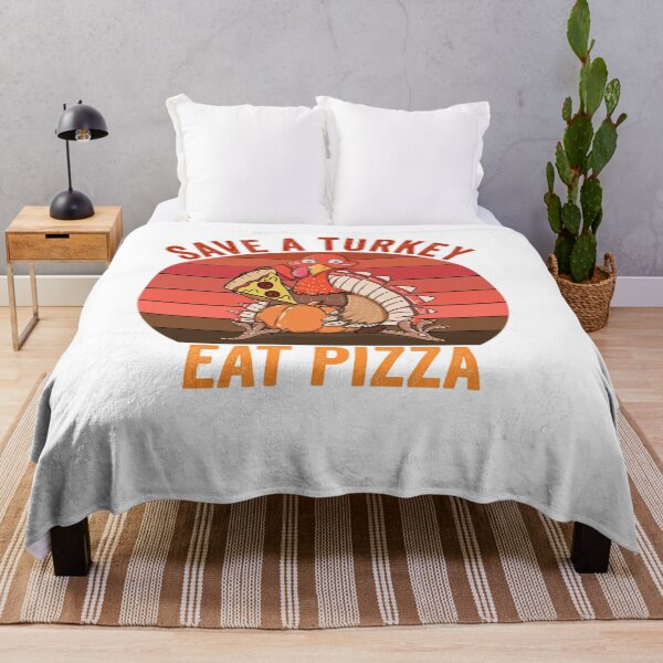 Item preview, Turkey eat pizza tacos instead, funny retro vintage Boys thanksgiving pizza instead men gift  designed and sold by Steve  Morley.