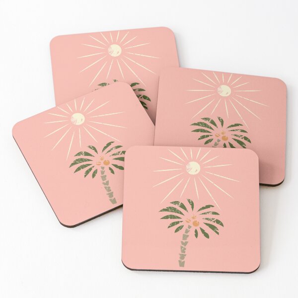 Item preview, Tropical palm and sun design with pink background designed and sold by Jake Purcell.