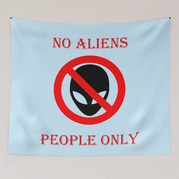 Item preview, No aliens, humans only designed and sold by helenkaiy.