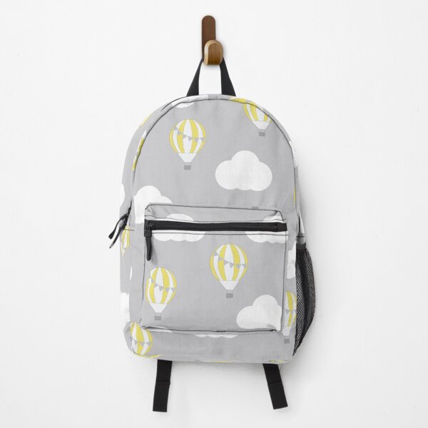 Item preview, Grey with Lemon Hot Air Balloons and Clouds Design designed and sold by shadowbright.