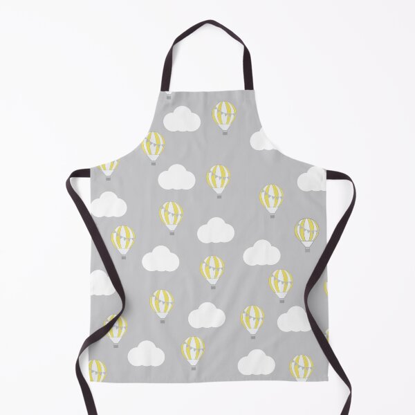 Item preview, Grey with Lemon Hot Air Balloons and Clouds Design designed and sold by shadowbright.