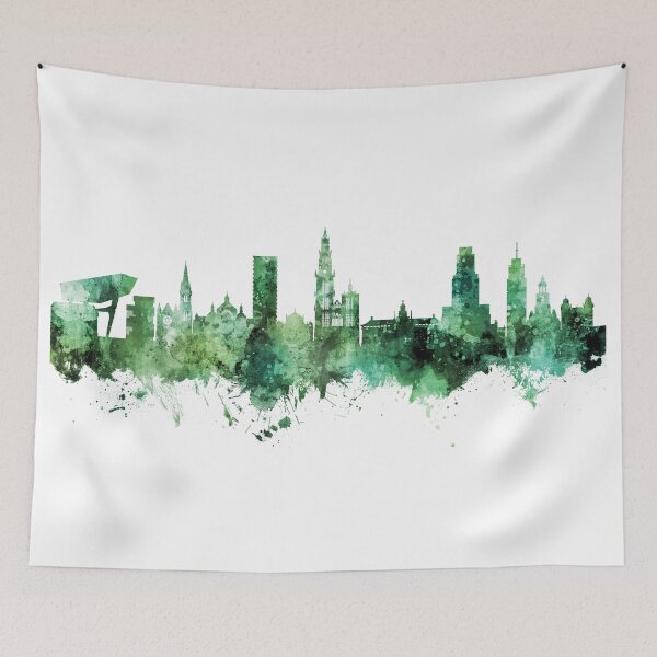 Item preview, Antwerp Belgium Skyline designed and sold by ArtPrints.