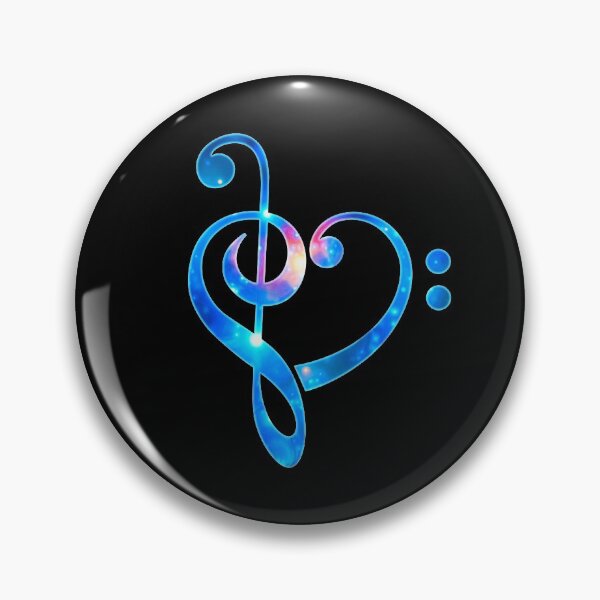 Item preview, Galaxy music heart treble clef bass designed and sold by boom-art.