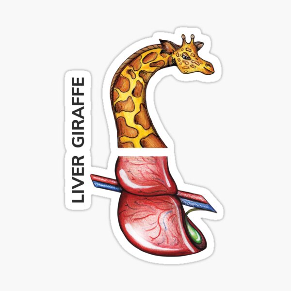 LIVER GIRAFFE by FrankenDuo Sticker
