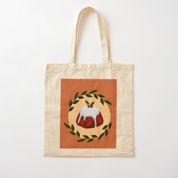 Christmas pudding card Cotton Tote Bag