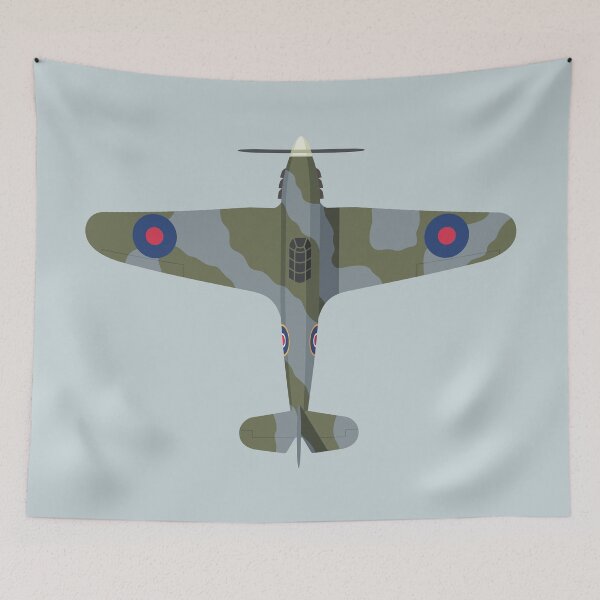 Artikelvorschau, Hurricane WWII Fighter Aircraft - Grey entworfen und verkauft von VoodooCircus.