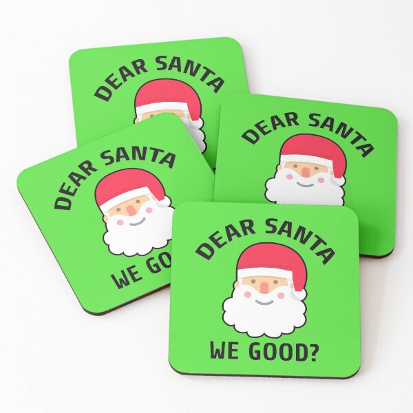 Item preview, Dear Santa We Good black green font designed and sold by Piztees.