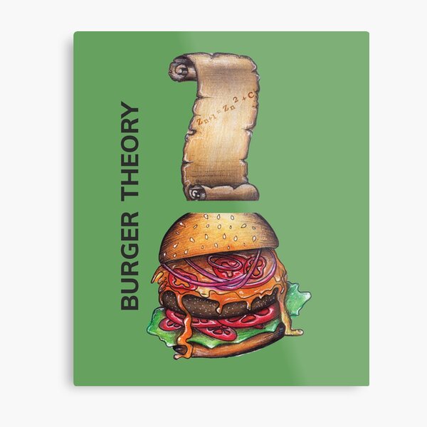 Copy of BURGER THEORY by FrankenDuo dull green Metal Print