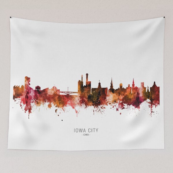 Artikelvorschau, Iowa City Iowa Skyline entworfen und verkauft von ArtPrints.
