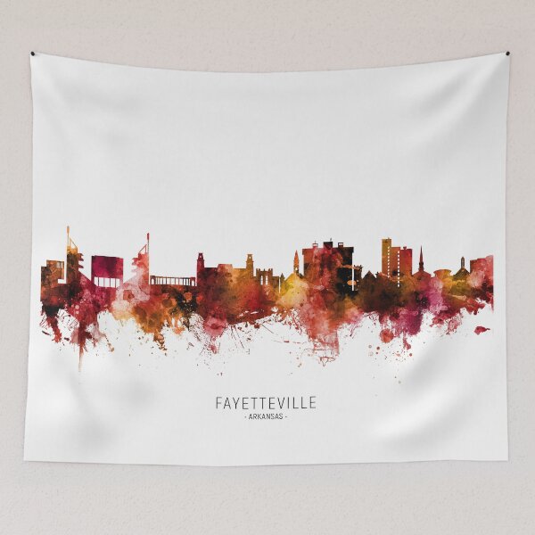 Artikelvorschau, Fayetteville Arkansas Skyline entworfen und verkauft von ArtPrints.