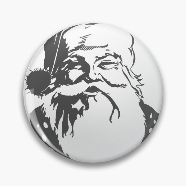 Item preview, Santa gray grey monochrome black and white designed and sold by aapshop.