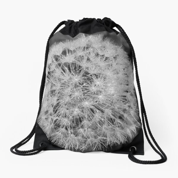 Dewy Dandelion Drawstring Bag