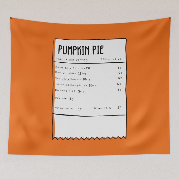 Item preview, Pumpkin Pie Nutrition Facts - trendy thanksgiving gift - cartoon design designed and sold by nananinanana.
