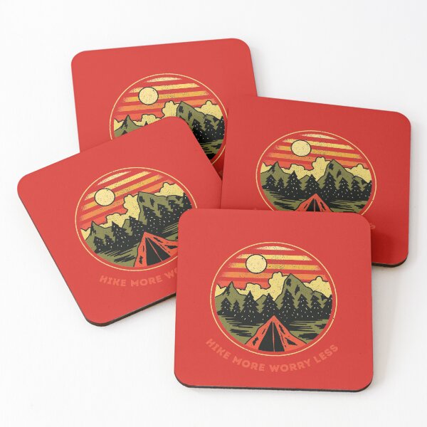 Item preview, Hike More Worry Less and Camping, Rambling Gift for forest lover designed and sold by TrueFit Essentials.