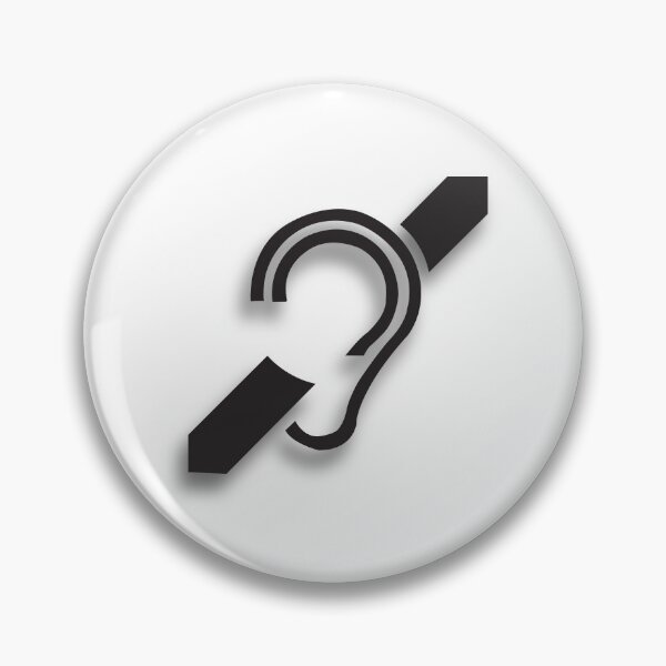 Item preview, Hearing Impaired Emblem designed and sold by Chaotic Neutral.