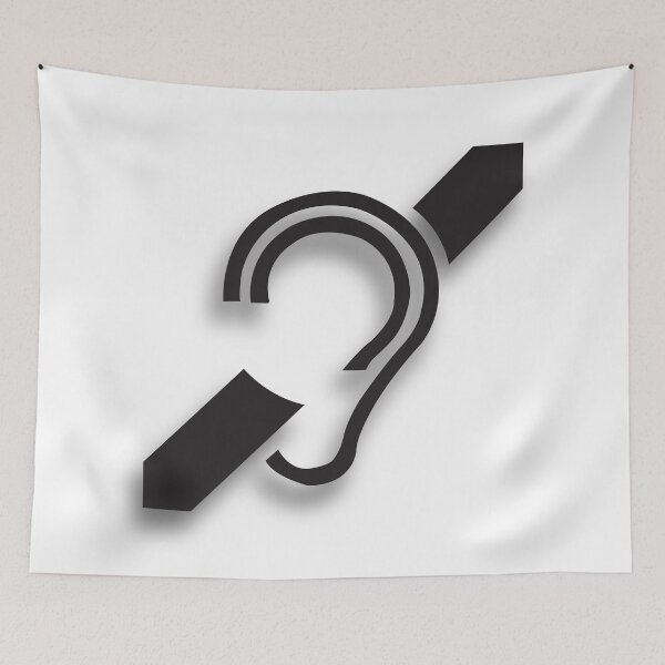 Item preview, Hearing Impaired Emblem designed and sold by Chaotic Neutral.