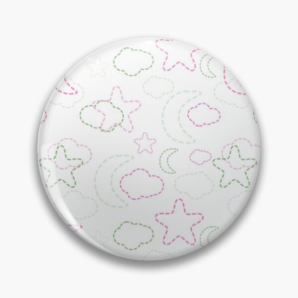 Item preview, Pink and Green Nursery Stars Moon Clouds Pattern designed and sold by everything4eva.