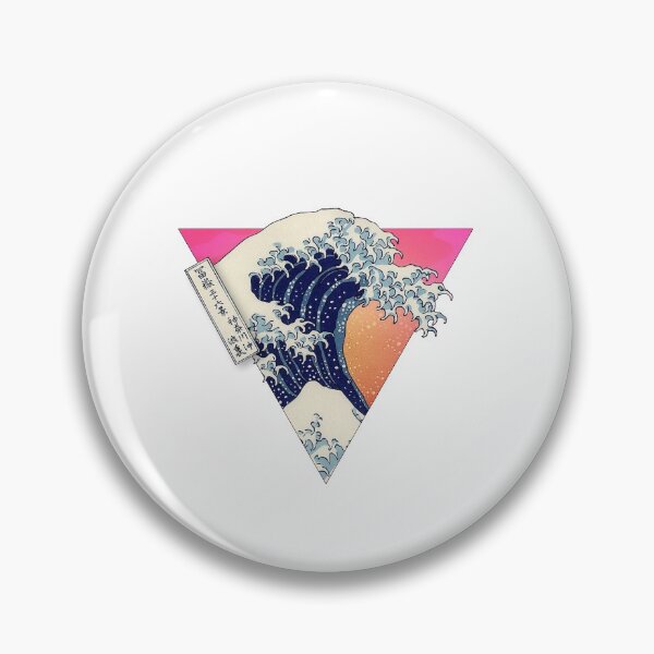 Item preview, Great Wave Aesthetic Vaporwave Sunset Retro designed and sold by stickertopic.