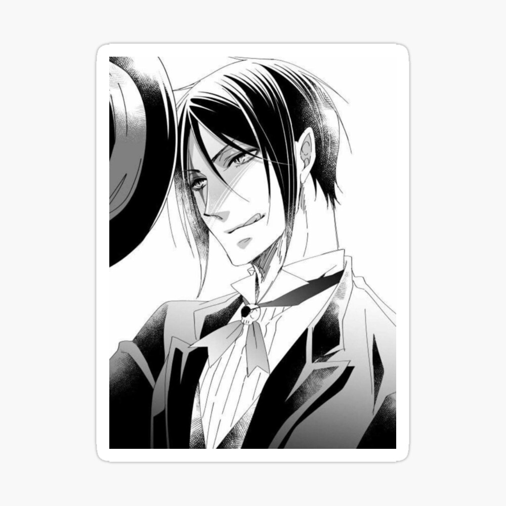 Black Butler Sebastian Michaelis Manga Poster For Sale By Harddantte Redbubble