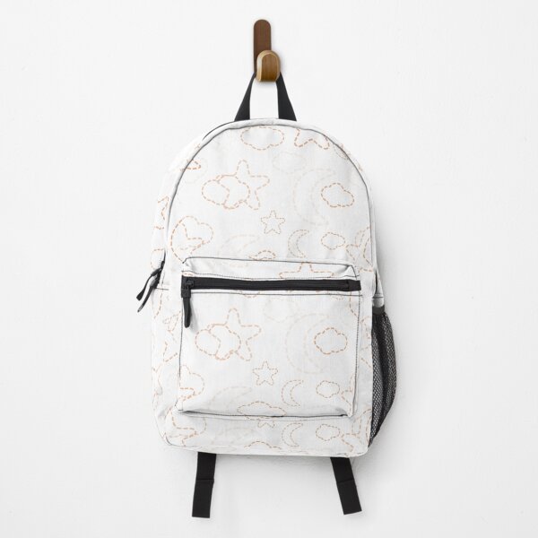 Item preview, Orange Nursery Stars Moon Clouds Pattern designed and sold by everything4eva.