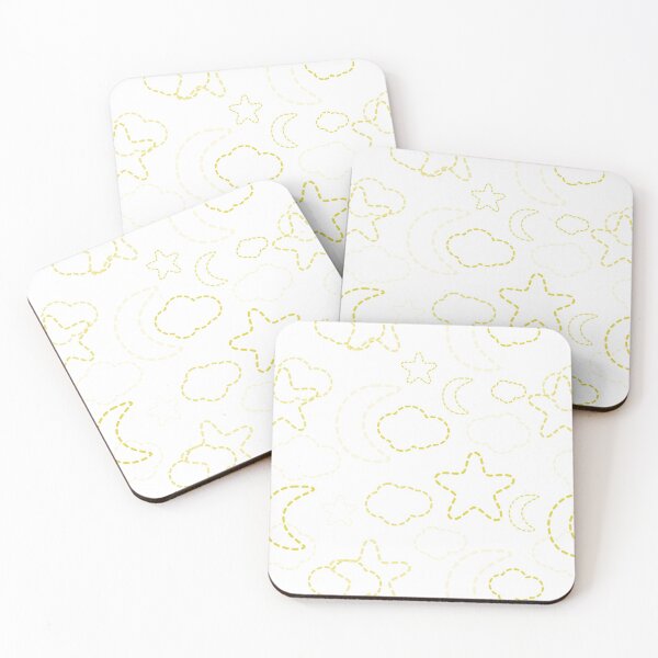 Item preview, Yellow Nursery Stars Moon Clouds Pattern designed and sold by everything4eva.