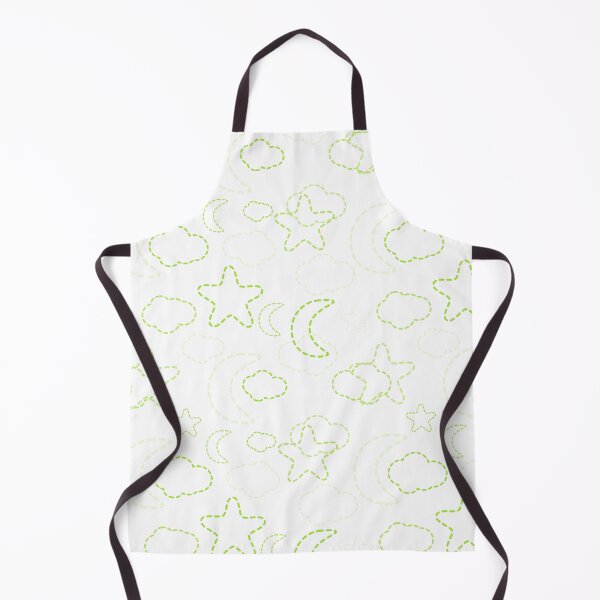 Item preview, Lime Green Nursery Stars Moon Clouds Pattern designed and sold by everything4eva.