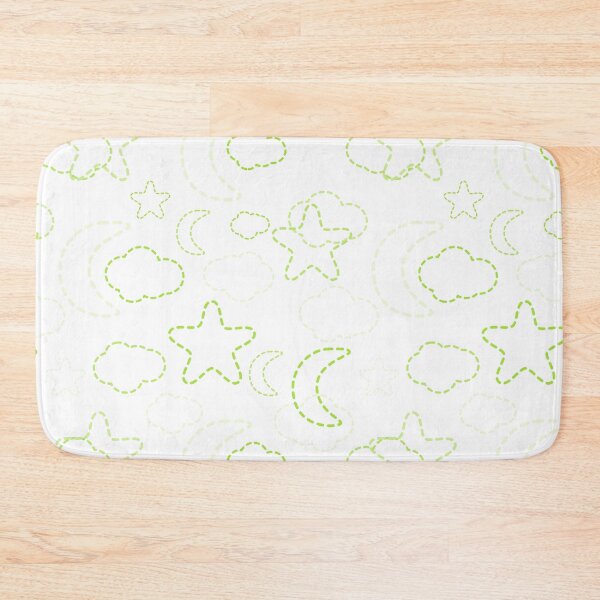 Item preview, Lime Green Nursery Stars Moon Clouds Pattern designed and sold by everything4eva.