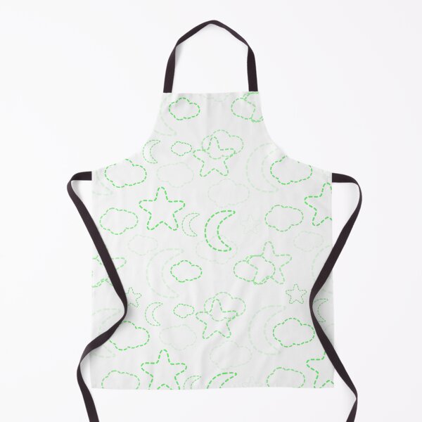 Item preview, Green Nursery Stars Moon Clouds Pattern designed and sold by everything4eva.