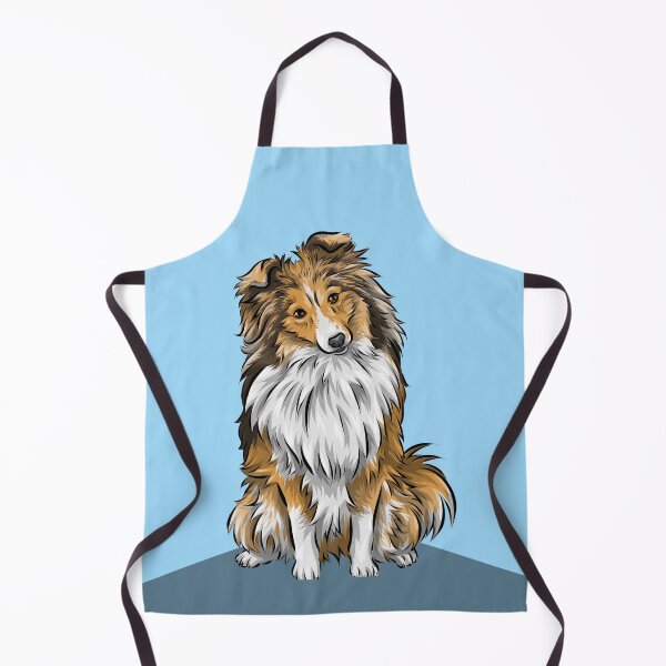Item preview, Sheltie | Shetland Sheepdog | Blue Background | Cute Dog Art designed and sold by shirinsart.