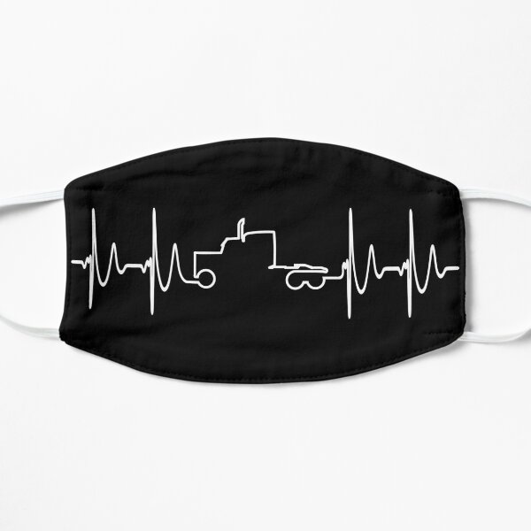 Truck Driver Heartbeat -Trucker Pulse - Big Rig Trucking Gift Mask