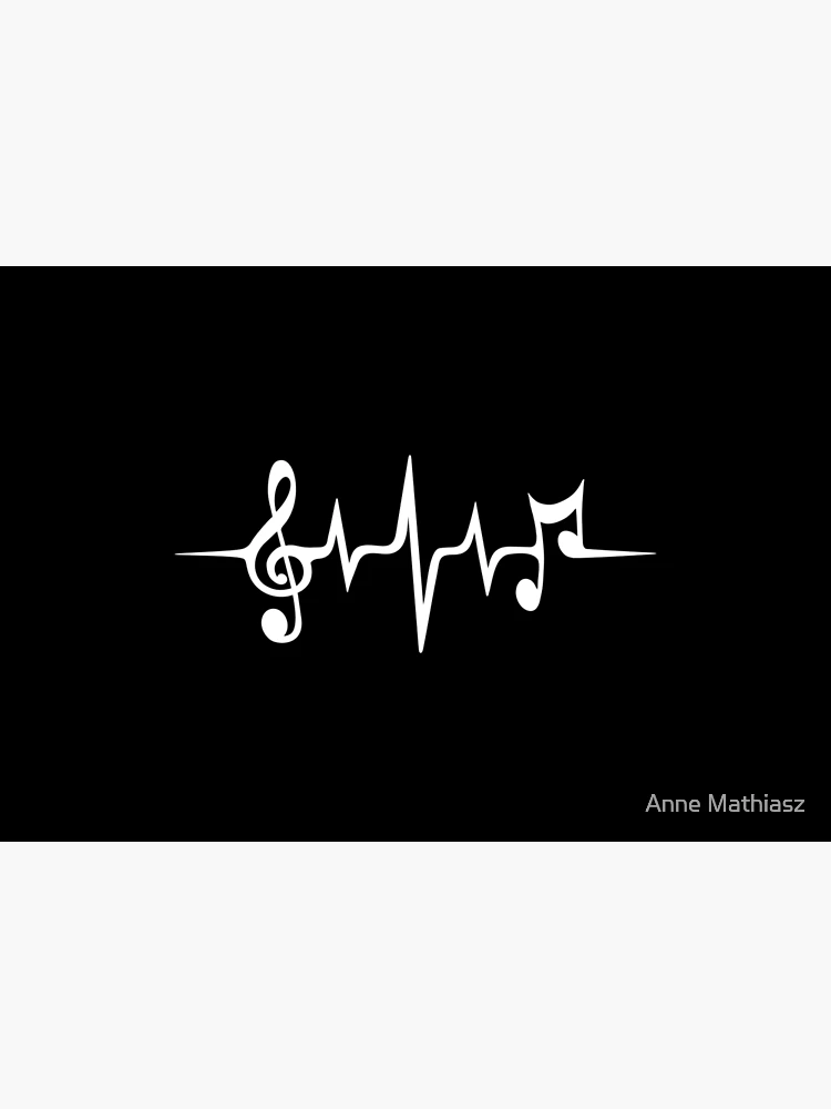 Heartbeat, music, treble clef, music notes, sound wave, pulse