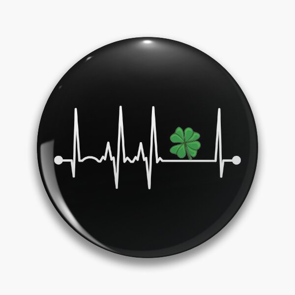 Item preview, 4 Leaf Clover Heartbeat designed and sold by teesaurus.