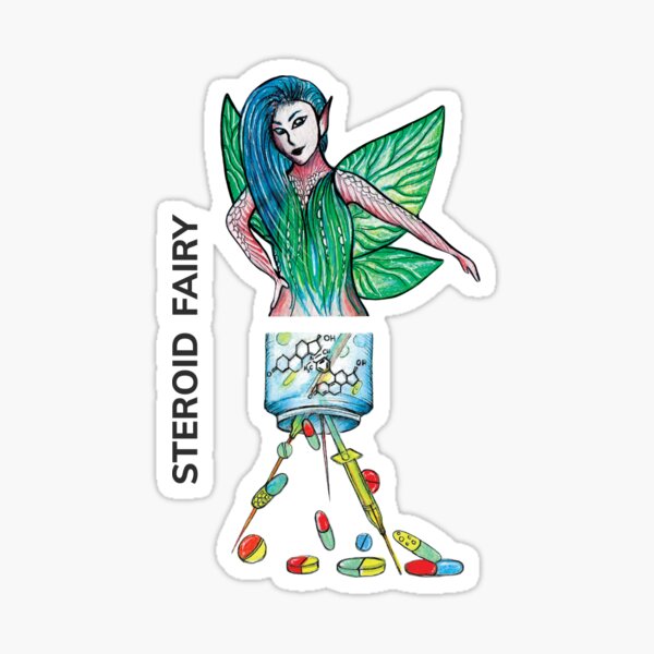 STEROID FAIRY by FrankenDuo pastel cyan Sticker