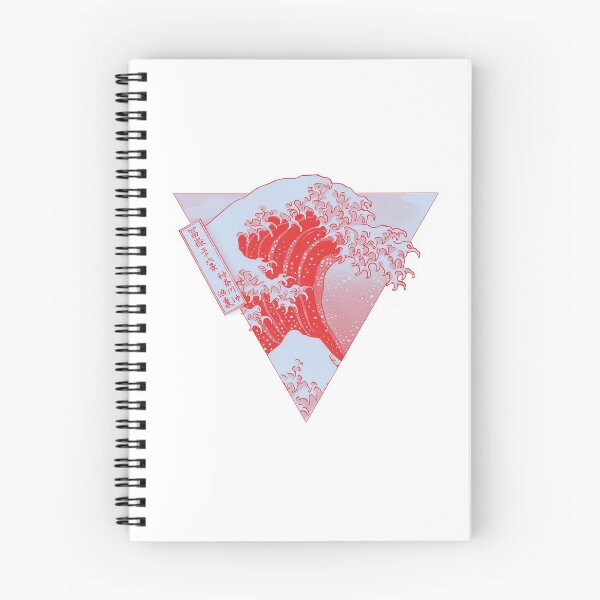 Item preview, The Great Wave Aesthetic Gradient Red designed and sold by stickertopic.