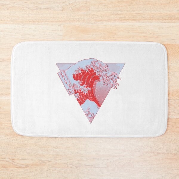 Item preview, The Great Wave Aesthetic Gradient Red designed and sold by stickertopic.