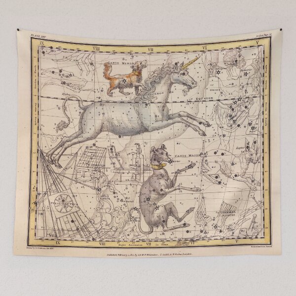 Item preview, Vintage map - Canis Major Canis Minor Monoceros Argo Navis - Alexander Jamieson 1820 designed and sold by DejaVuStudio.