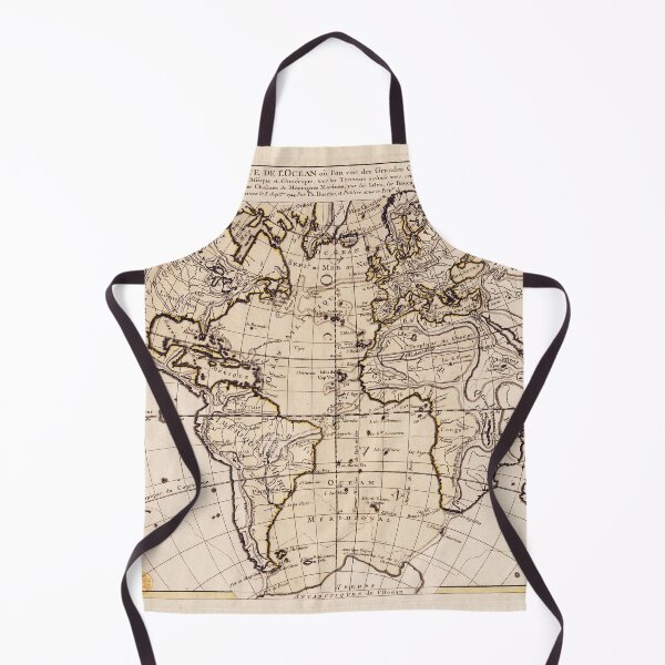 Item preview, Vintage french world map - Cartes et tables de la Géographie Physique et Naturelle. Présentées au Roi le 15 Mai 1757 Par Philippe Buache designed and sold by DejaVuStudio.