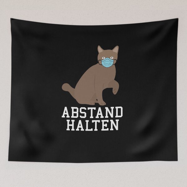 Item preview, Keep Your Distance - Cat With Vintage Mouthguard designed and sold by Ibu83.