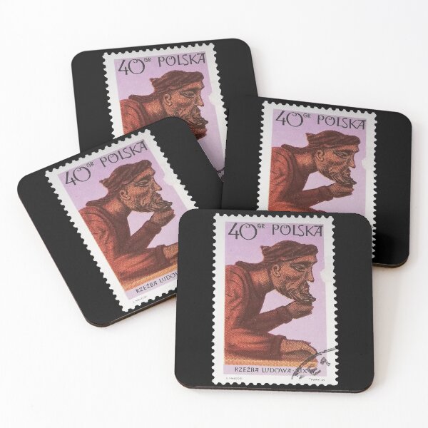 Item preview, Polish Folk Sculpture Thinking Man 1969 Stamp designed and sold by StampCollection.