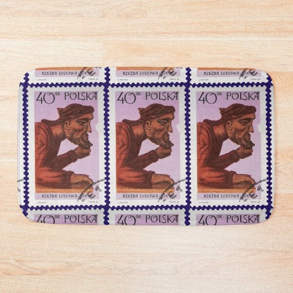 Item preview, Polish Folk Sculpture Thinking Man 1969 Stamp designed and sold by StampCollection.