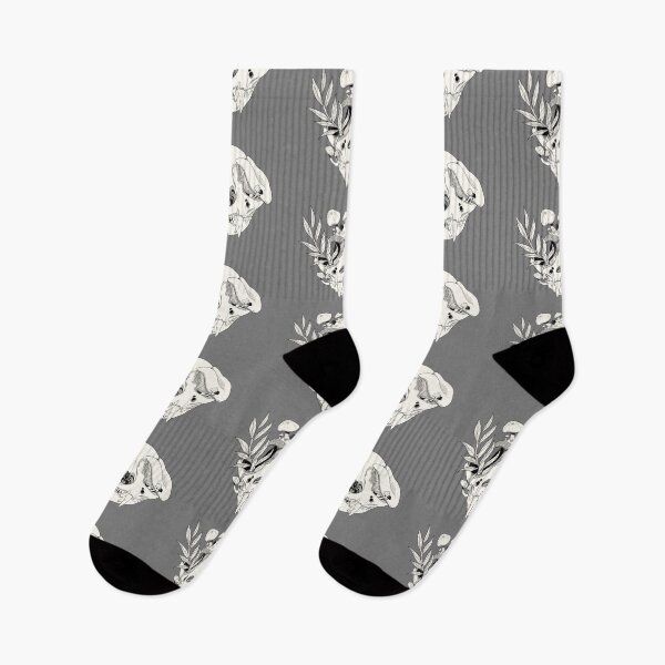 Item preview, Cat wild skull with mushrooms  designed and sold by blacknoisyblue.