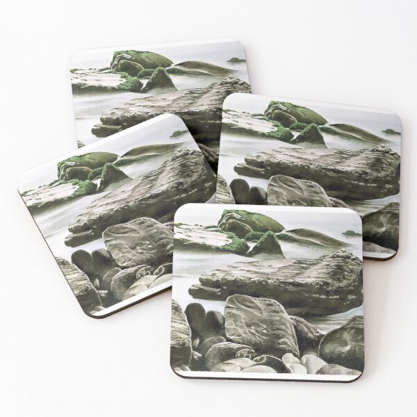 Item preview, Seascape with waves splashing on the rocks designed and sold by Rodel Camacho.