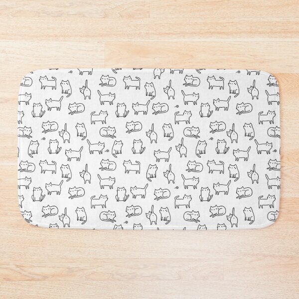 Item preview, Funny white cats. Cute kitten and kitties. Cat pattern designed and sold by kostolom3000.