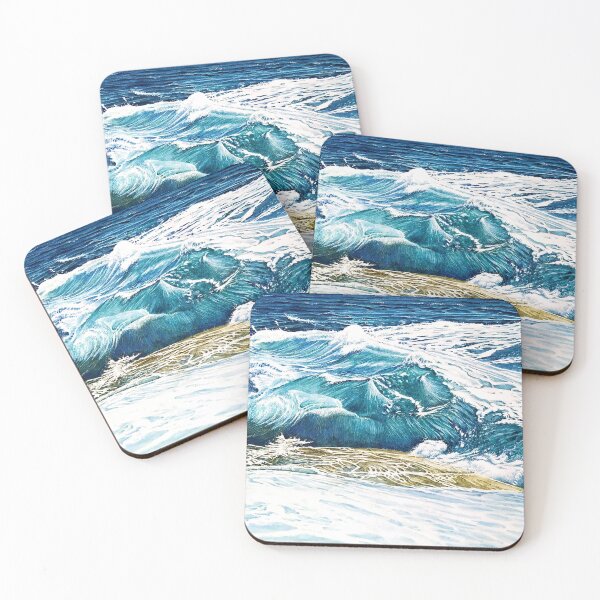 Item preview, Realism Watercolor Painting of Seawaves designed and sold by Rodel Camacho.
