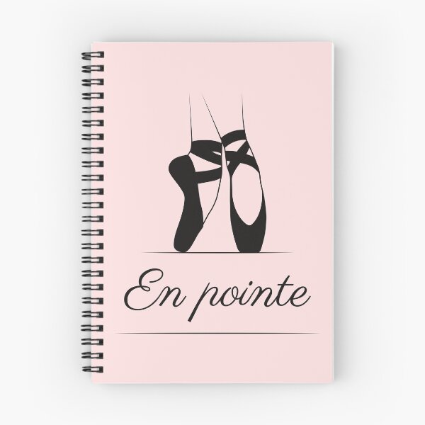 Item preview, "En pointe" black ballet shoe illustration designed and sold by Phiya.