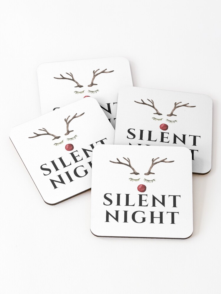 Thumbnail 1 of 5, Coasters (Set of 4), Silent Night Christian Clothes, Apparel and Gifts designed and sold by AriseToShine.