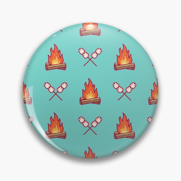 Item preview, Campfire and Marshmallow Pattern designed and sold by CuckooCards.