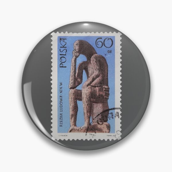 Item preview, Polish Folk Sculpture Sitting Man 1969 Stamp designed and sold by StampCollection.