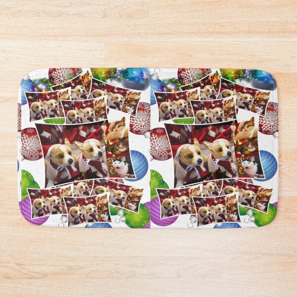 Item preview, Merry Christmas Cute Dog and Cats Design designed and sold by bobla25.